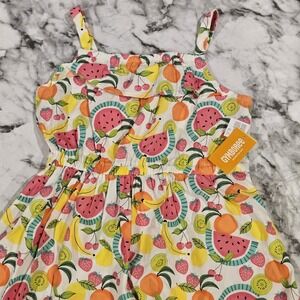 Gymboree Girls Fruit Print Summer Dress Size 12 NWT Watermelon Citrus Sleeveless
